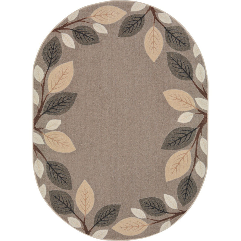 Joy Carpets Oval Abstract Tufted Blue/Brown Area Rug Wayfair